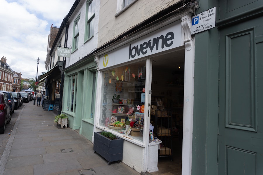 Loveone can be found next to Applaud Coffee on the picturesque St Peter's Street